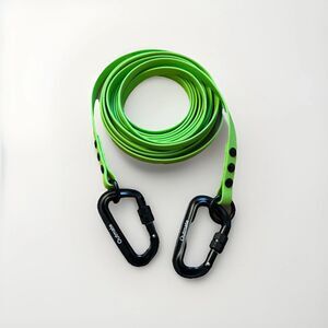 15’ Biothane Dog Long Line - 3/8" wide with locking carabiners USA Hand-Made